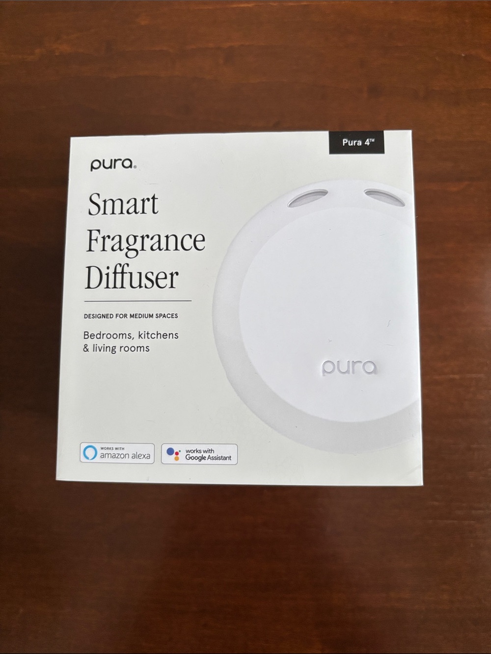 Pura Smart Fragrance Diffuser White Pura 4” Medium Spaces With 1 Smart Scent NEW